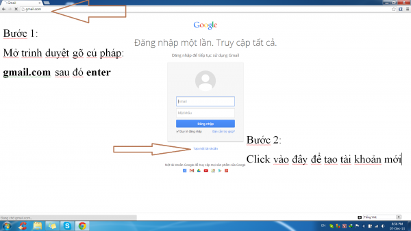 tạo gmail