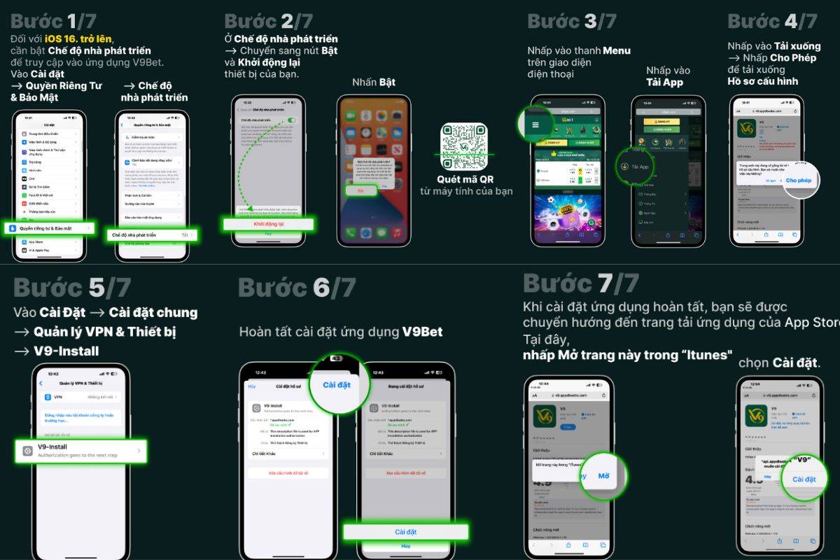 Cách tải và cài đặt app V9BET trên iOS