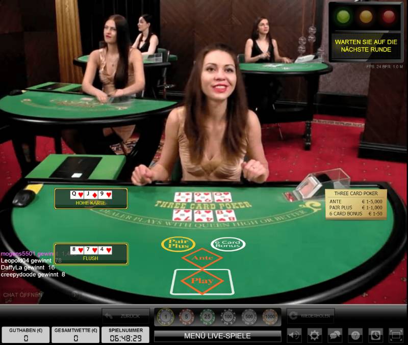 Tỷ lệ thanh toán thưởng khi chơi cá cược Three Card Poker